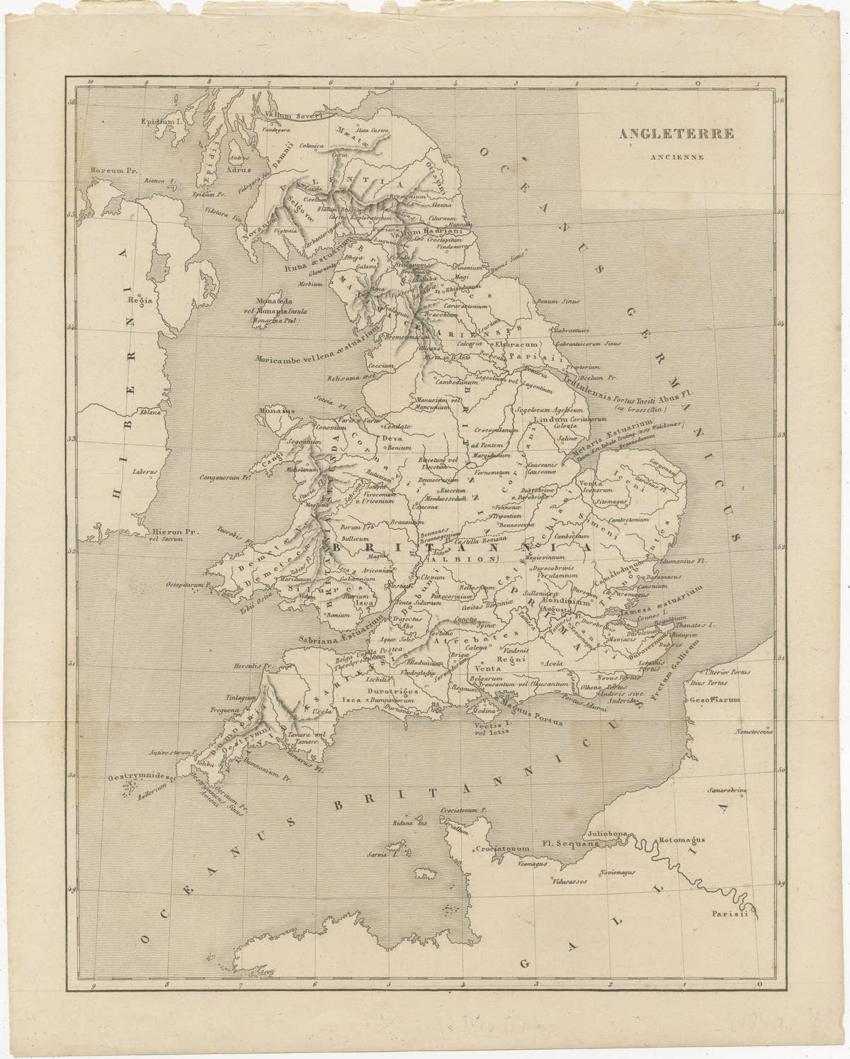 Steel Engraved Map of Ancient Britain