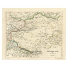 Carte gravée en acier d'Asie centrale couvrant l'Empire chinois, Tibet Etc, C1843