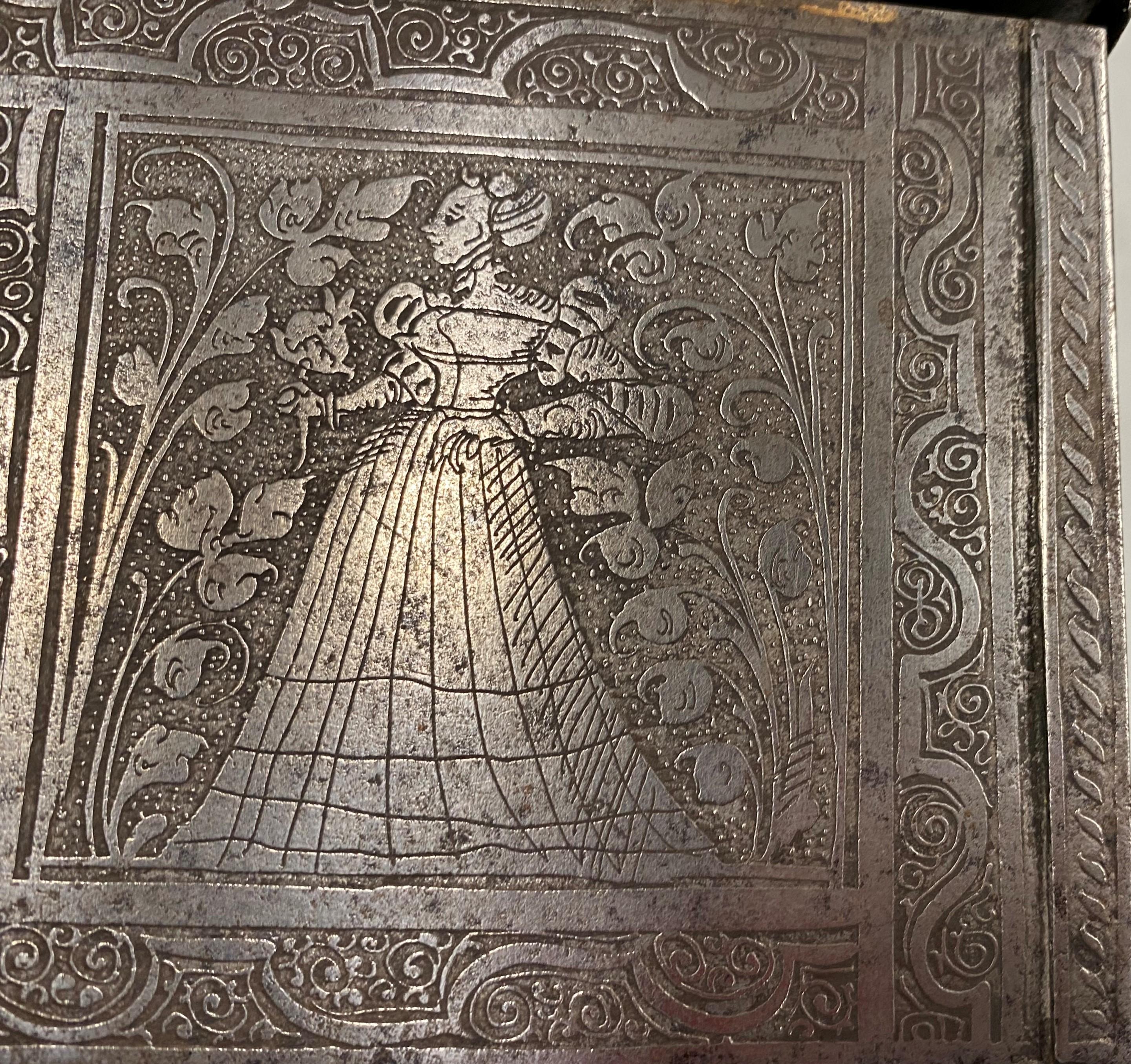 Steel Engraved Nuremberg Money Chest or Cash Box circa 1600 For Sale 6