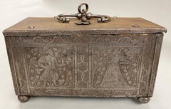 Steel Engraved Nuremberg Money Chest or Cash Box circa 1600