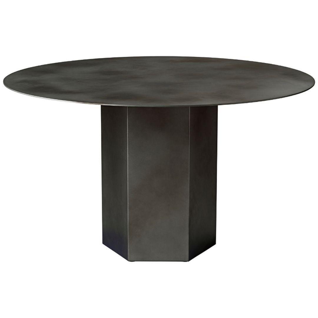 Steel Epic Dining Table by GamFratesi for Gubi in Misty Grey For Sale 2