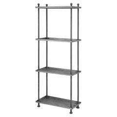 Steel Étagère, or Plant Stand with '4' Galvanized Pan Shelves Ideal for Garden