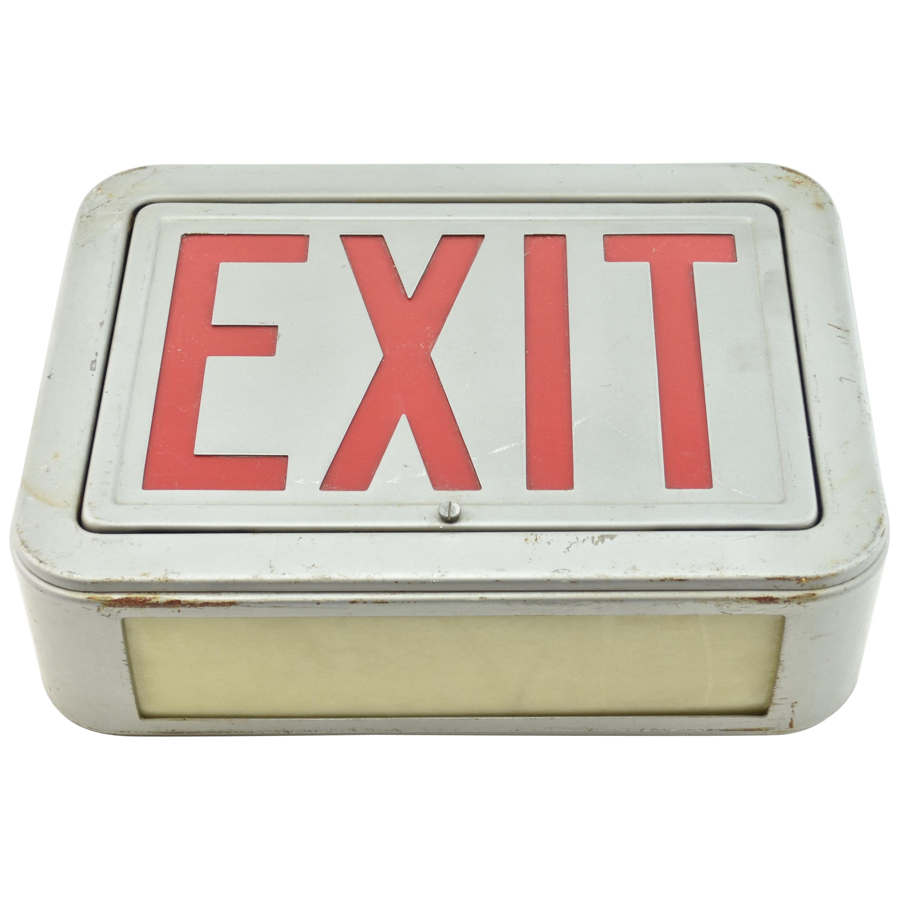 Steel Exit Sign, Quantity Available For Sale