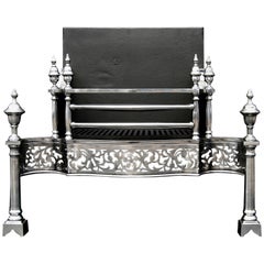 Steel Fire Grate in the Manner of Thomas Chippendale
