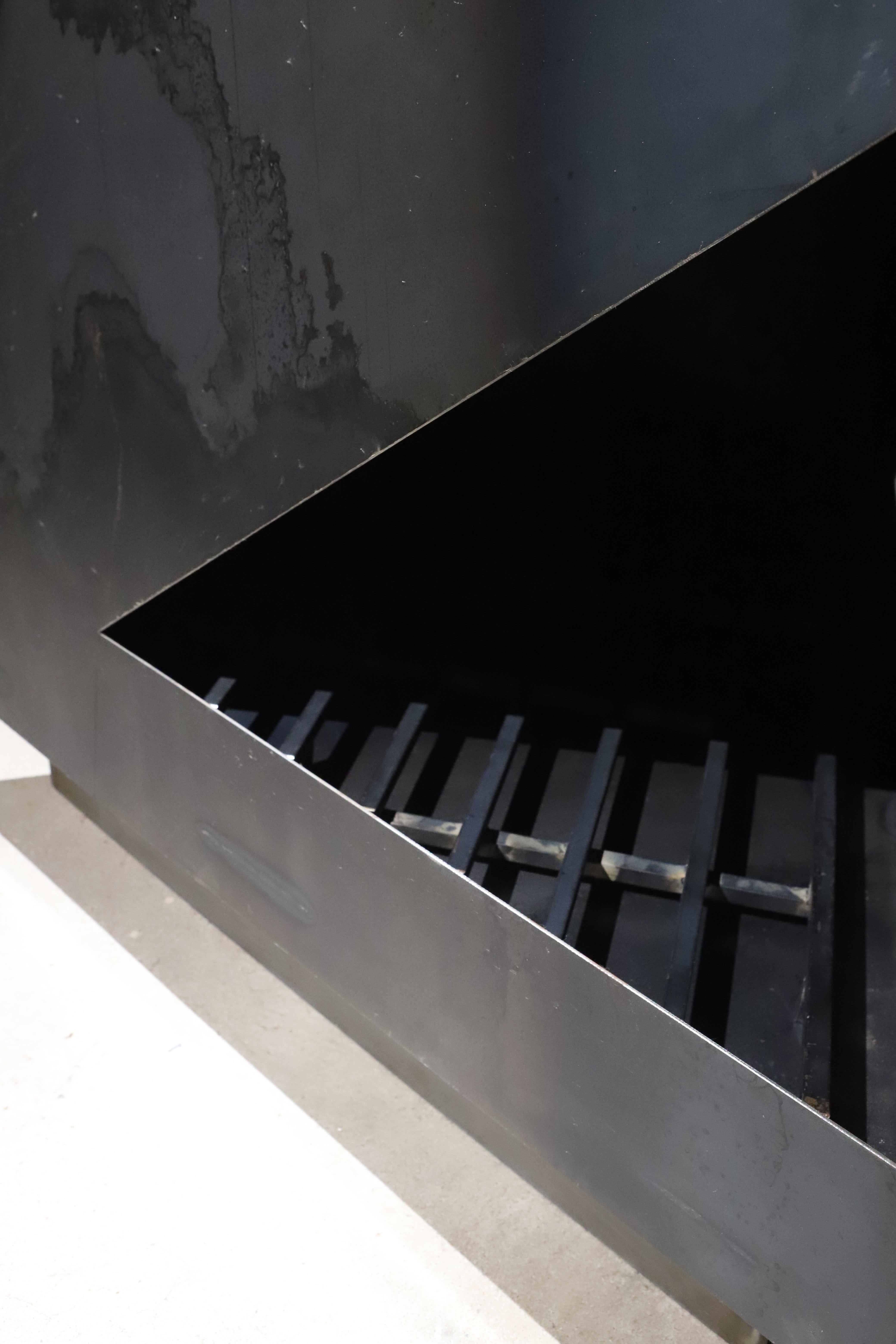 Contemporary Steel Fire Pit Chiminea Outdoor Fireplace by Koby Knoll Click
