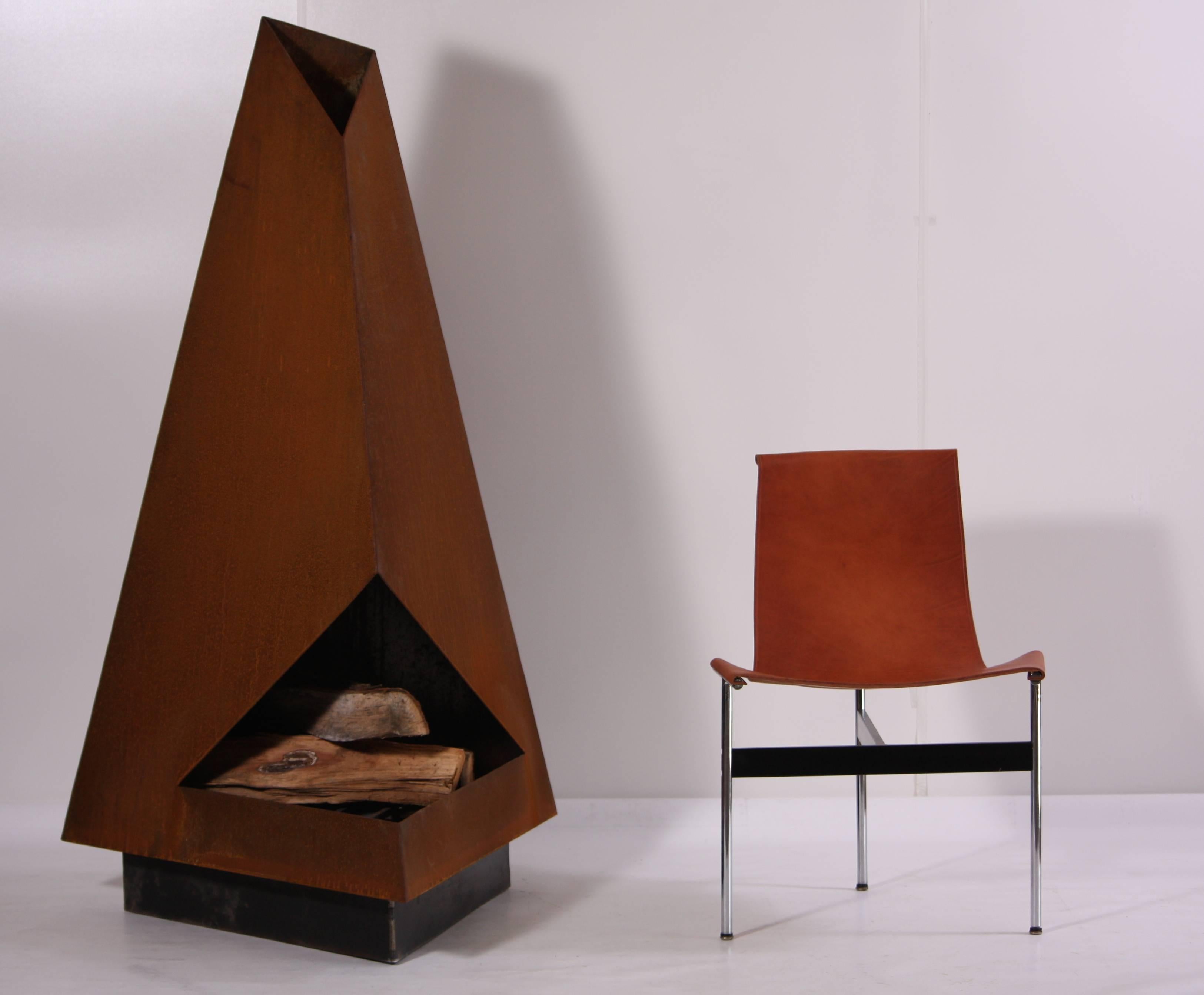 Steel Fire Pit Chiminea Outdoor Fireplace by Koby Knoll Click 4