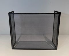Steel Fireplace Screen. French. Circa 1970