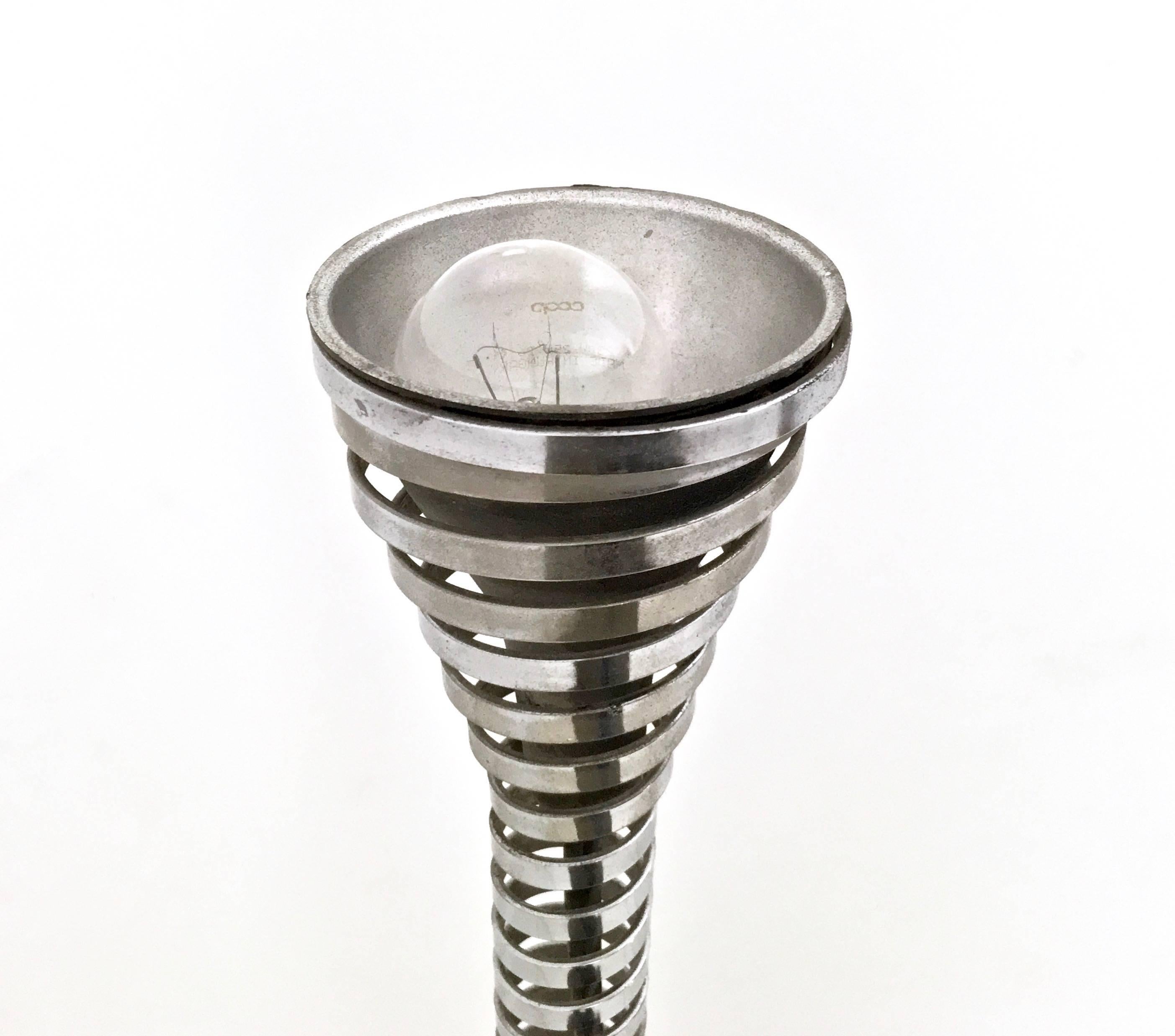 Postmodern Steel Floor Lamp by Eleonore Peduzzi Riva for Candle, Italy In Excellent Condition For Sale In Bresso, Lombardy