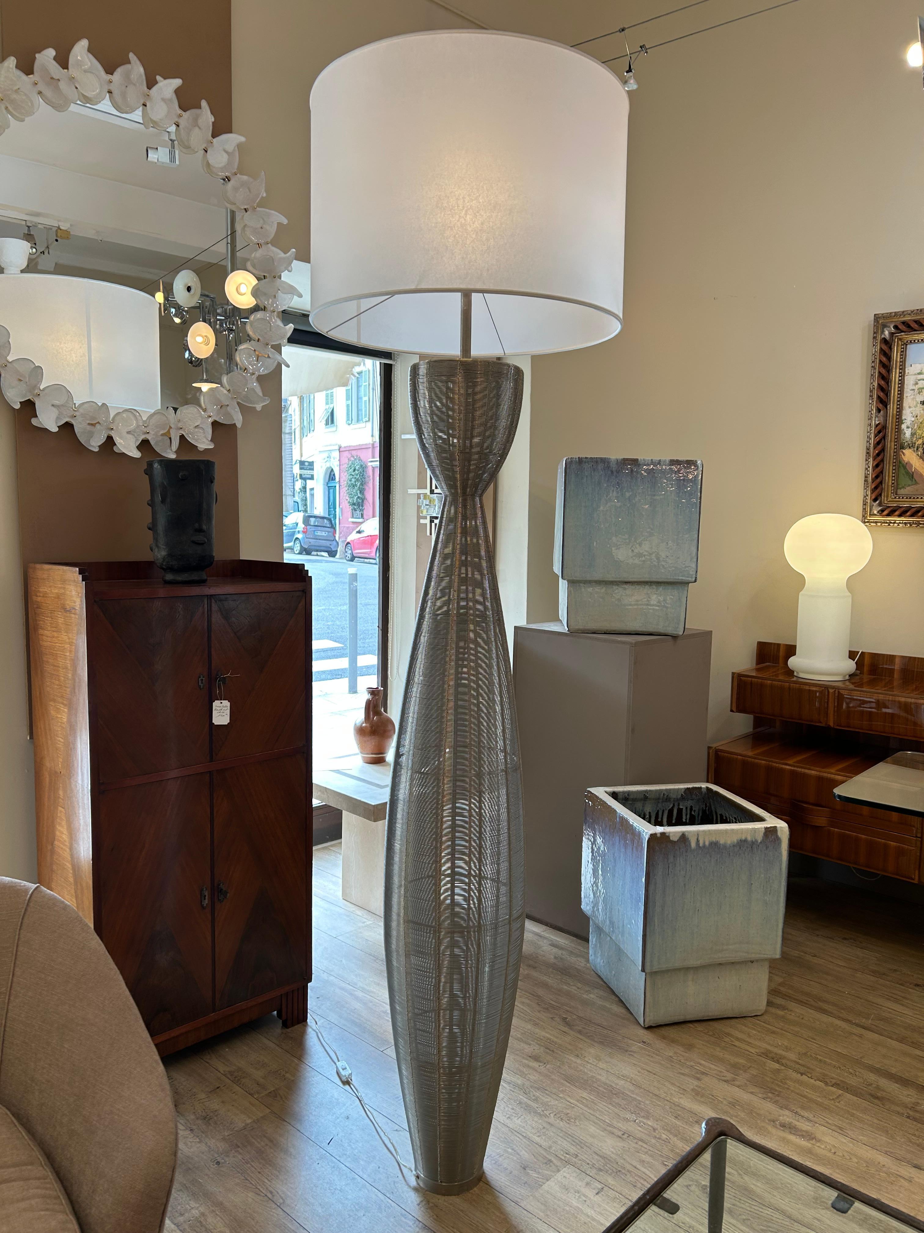Steel floor light, 1980, French For Sale 4