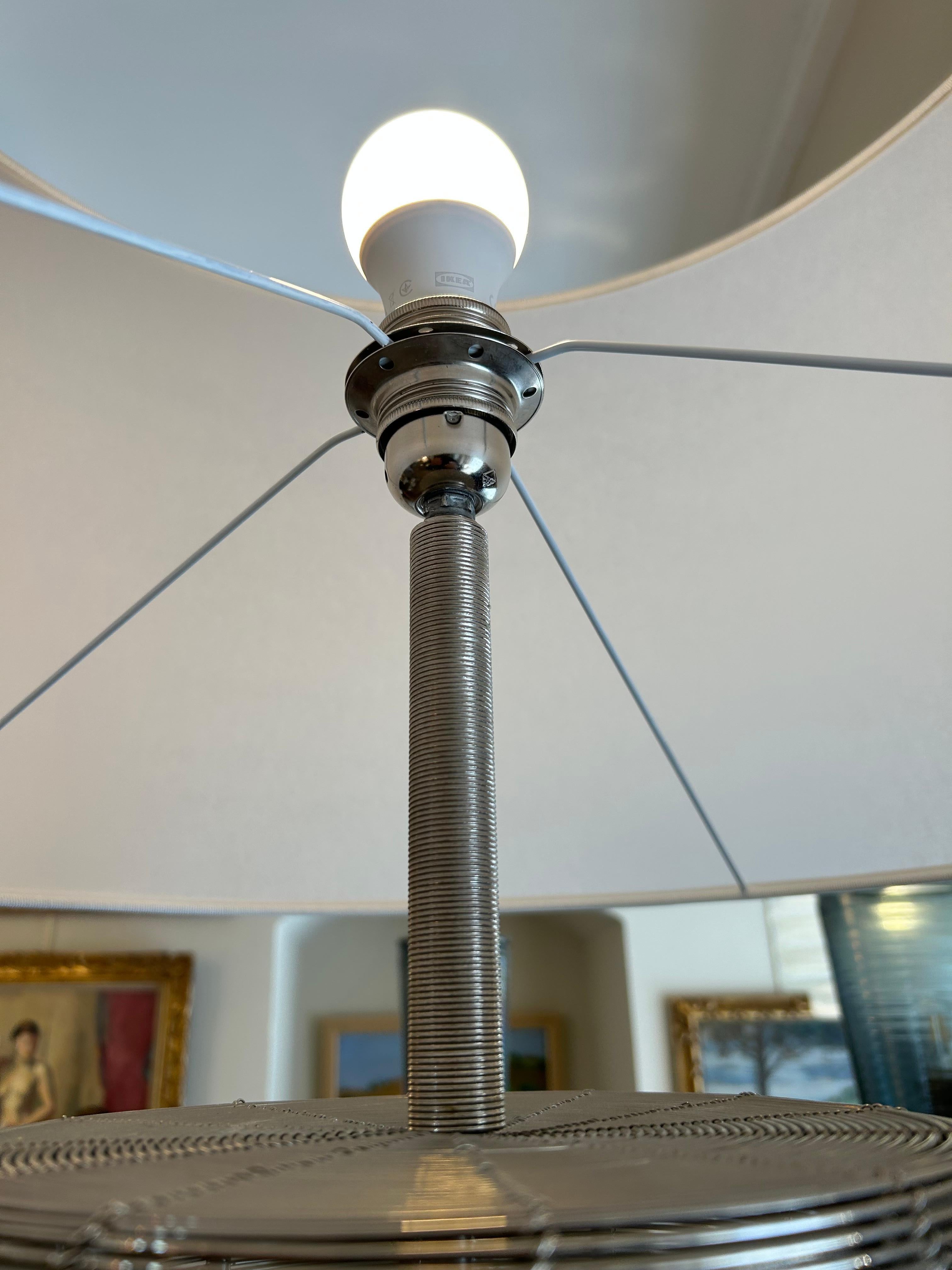 20th Century Steel floor light, 1980, French For Sale
