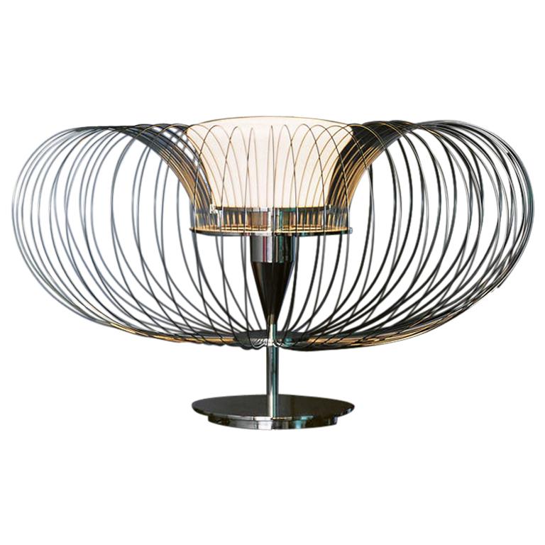 Steel Flower T Table Lamp by Roberto Lazzeroni