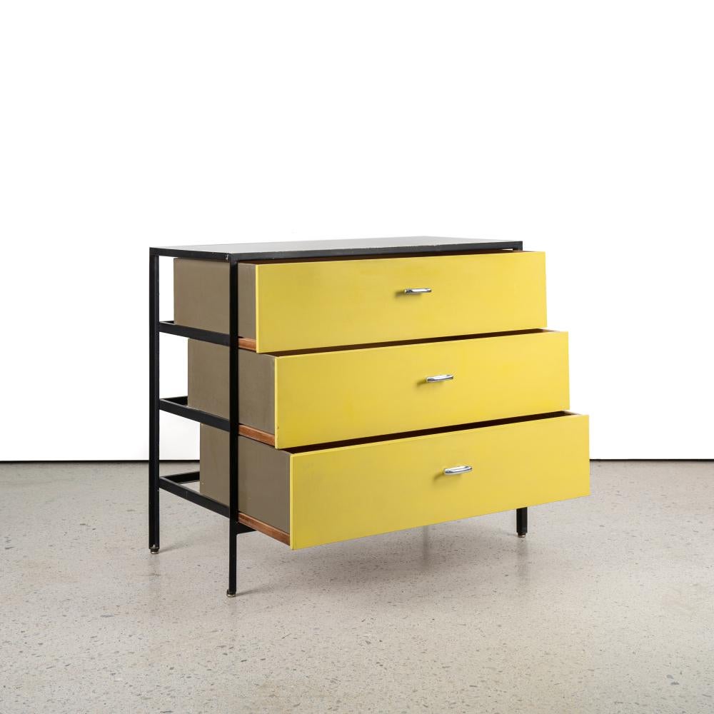 Mid-Century Modern Steel Frame Dresser by George Nelson Associates (Yellow) For Sale