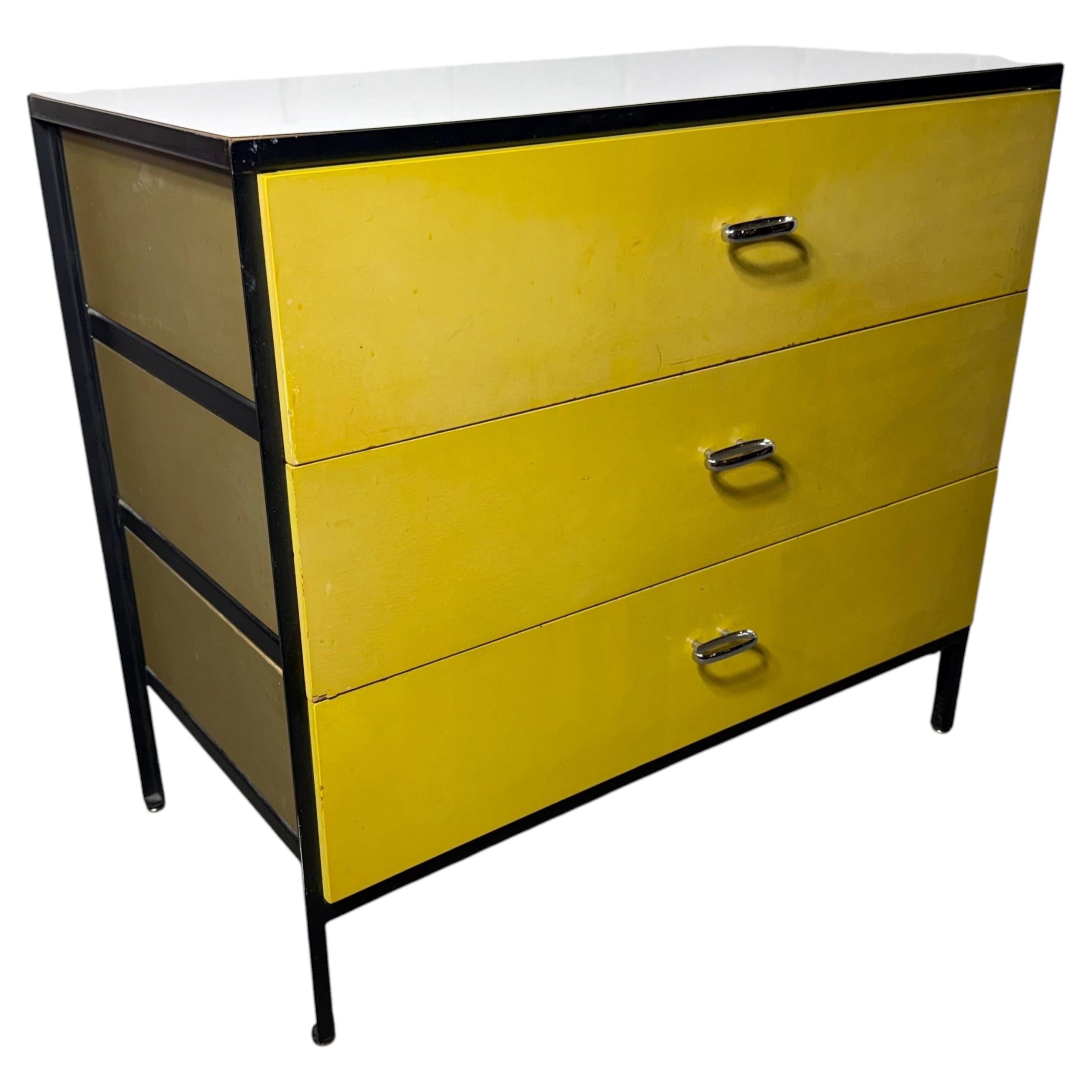 Comodino con struttura in acciaio di George Nelson per Herman Miller / Classico modernista in vendita