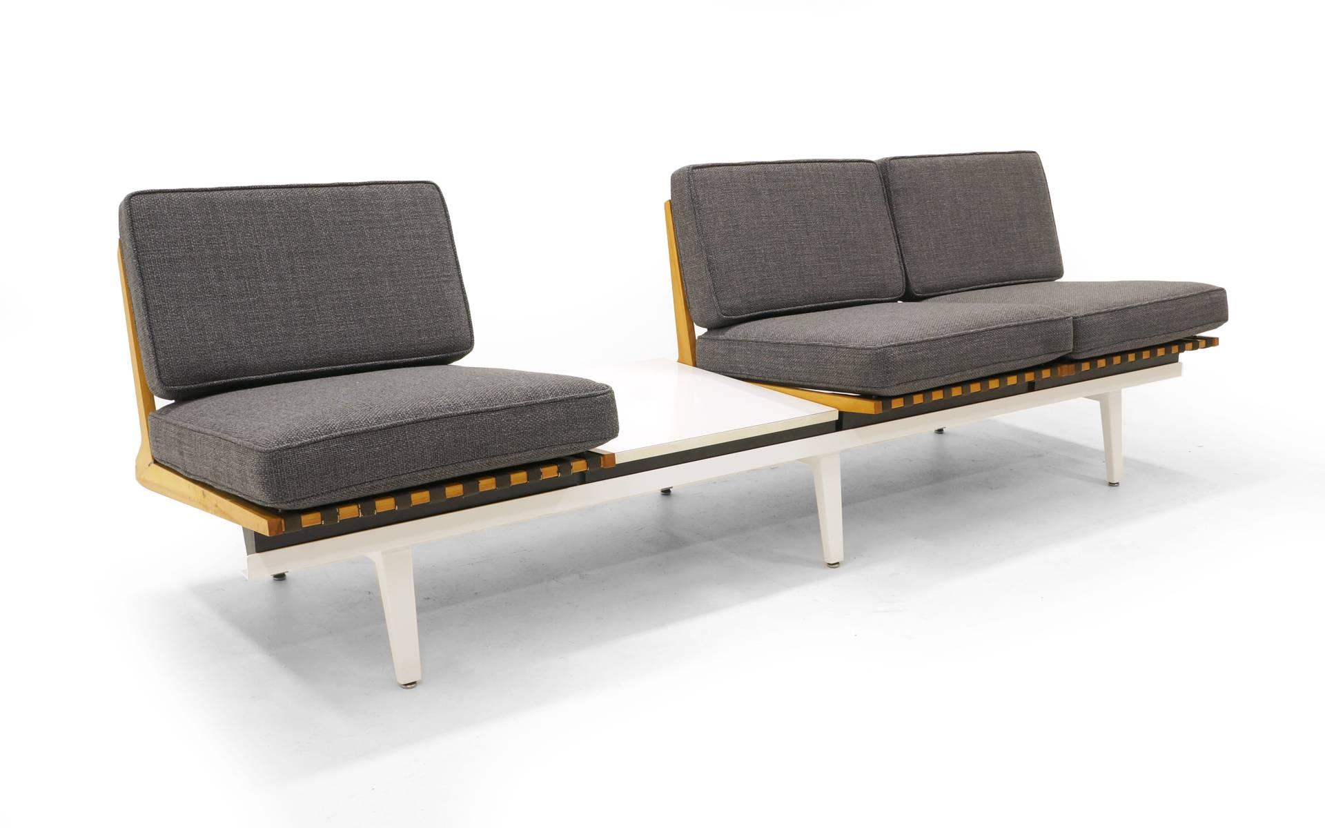 Mid-Century Modern Steel Frame Sofa, Bench and Coffee Table by George Nelson for Herman Miller