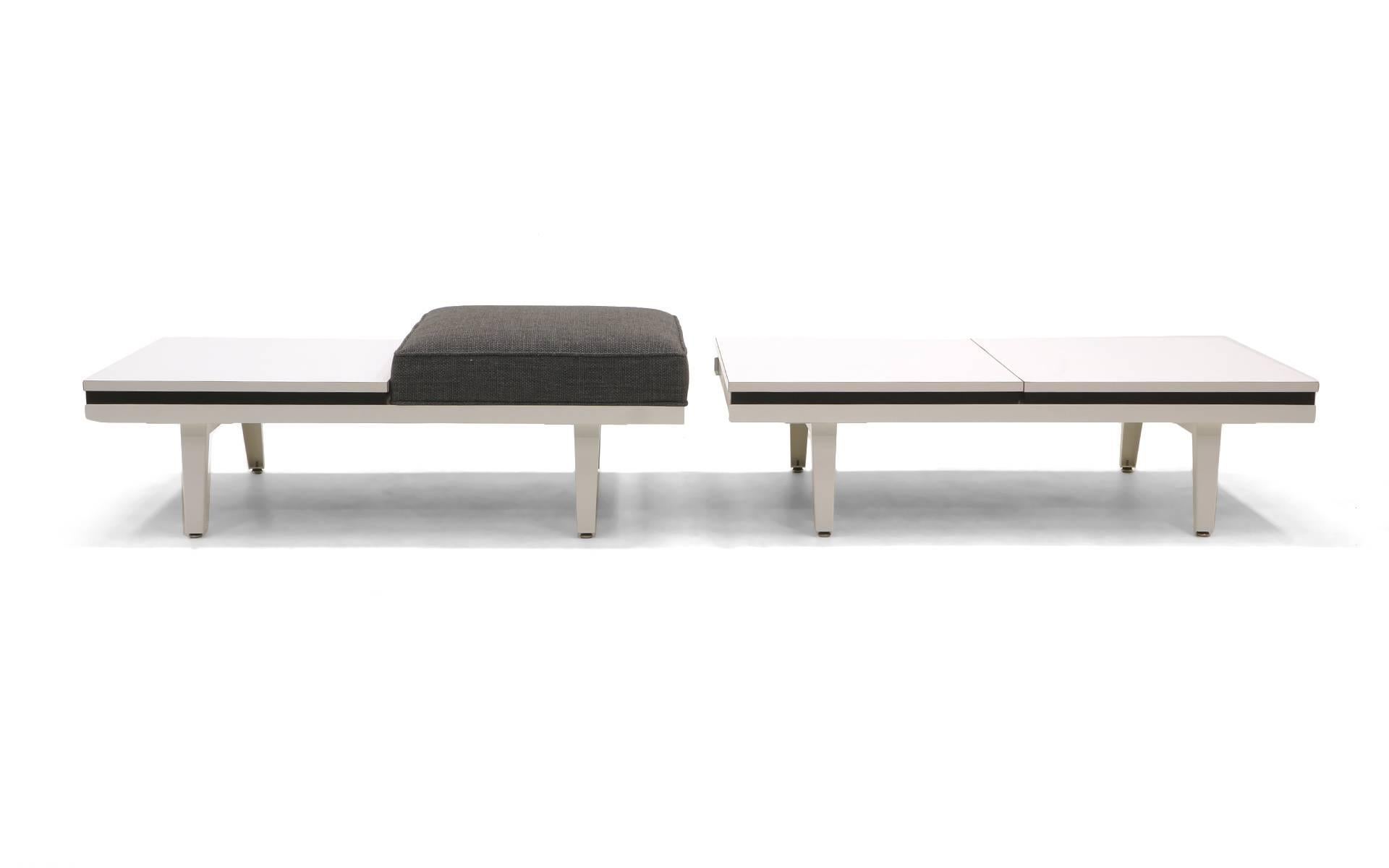 Upholstery Steel Frame Sofa, Bench and Coffee Table by George Nelson for Herman Miller