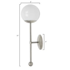 Steel Globe Sconce Light