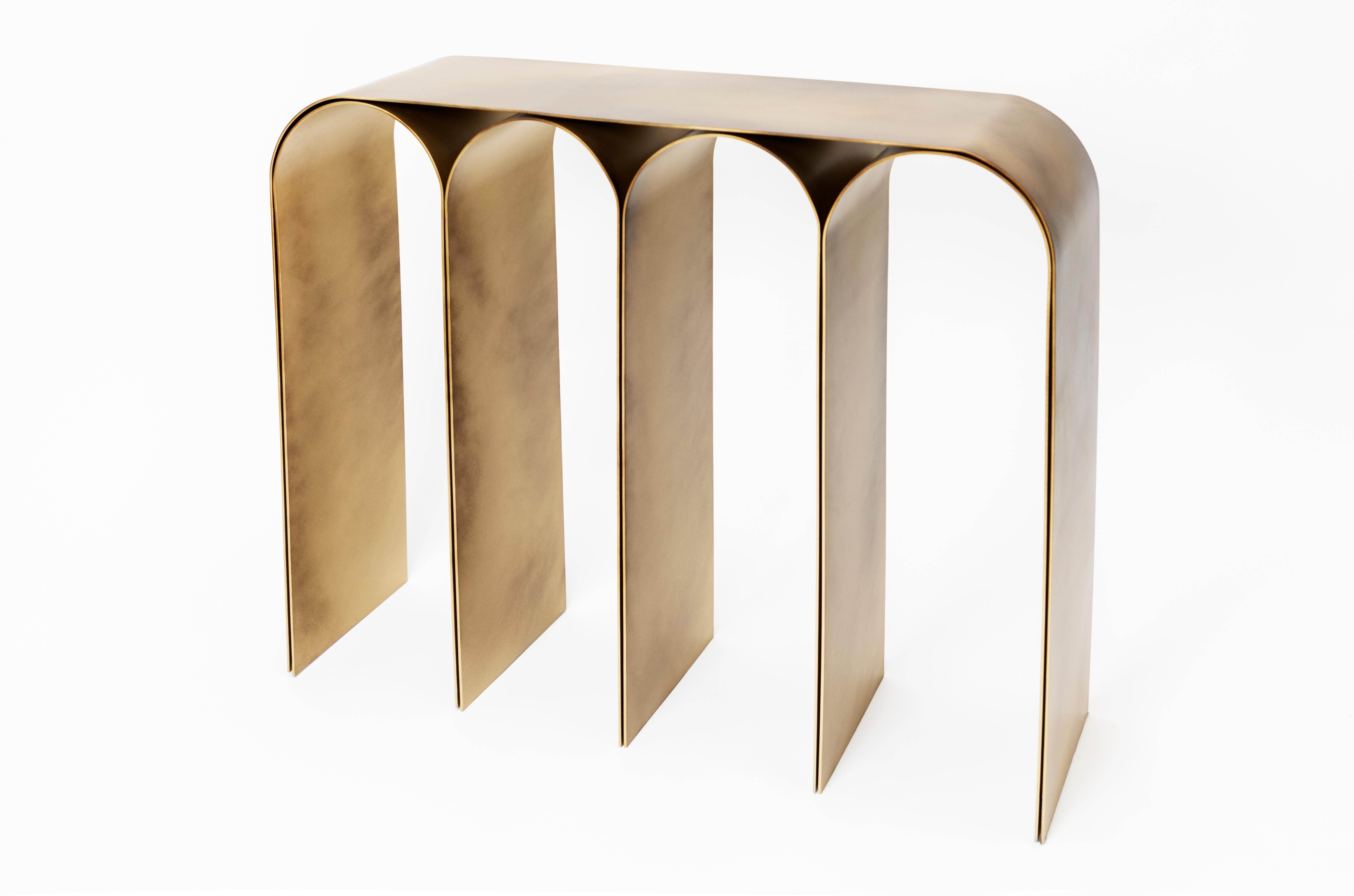 Steel Gold Arch Console by Pietro Franceschini 10