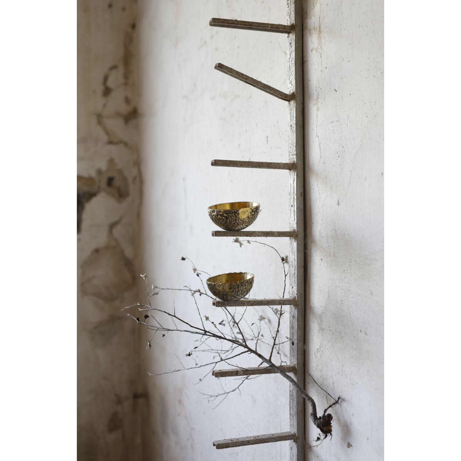 Post-Modern Steel Hand Sculpted Shelf by Samuel Costantini For Sale