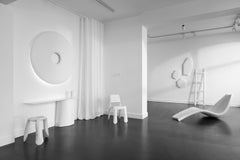 Chaise longue en acier en rotation de Zieta, acier inoxydable