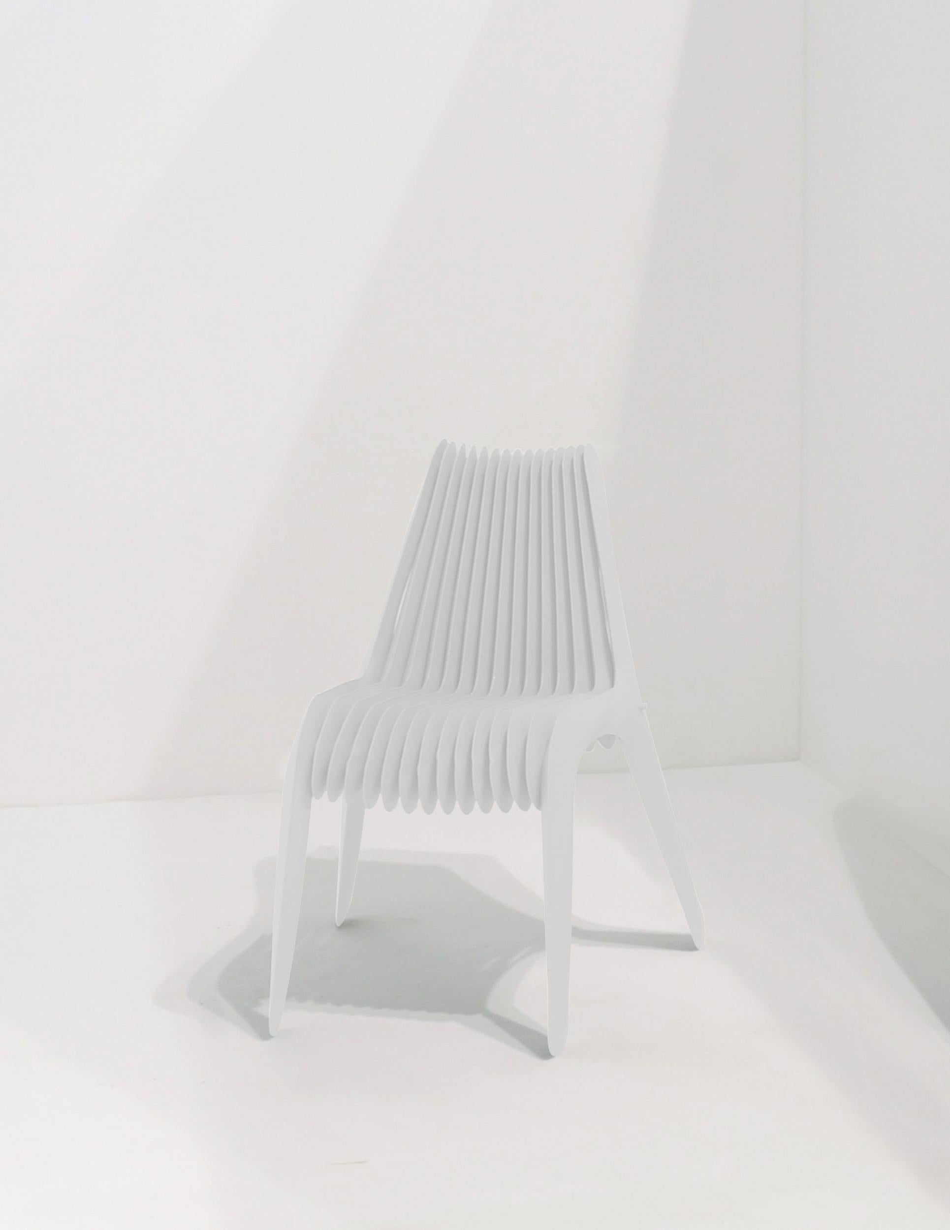 Painted Steel in Rotation Chair by Zieta, Graphite Grey, Carbon Steel For Sale