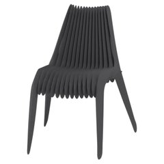 Chaise en acier en rotation de Zieta, gris graphite, acier au carbone