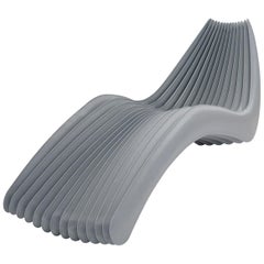 Steel in Rotation No. 2 Chaise Long S Polished Raw Lacquered Color Carbon Steel