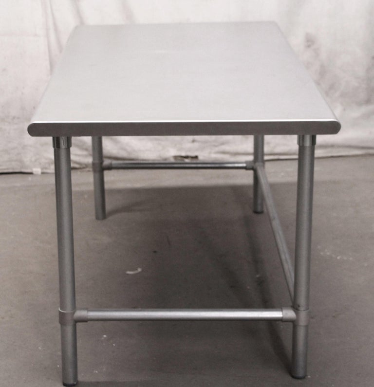 Steel Industrial Commercial Kitchen/Work Table, Vintage For Sale at 1stDibs