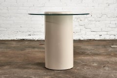 Steel Lacquer and Glass Side/End Table, Paul Mayen for Habitat 1970