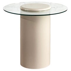 Table d'appoint en laque d'acier et verre, Paul Mayen pour Habitat 1970