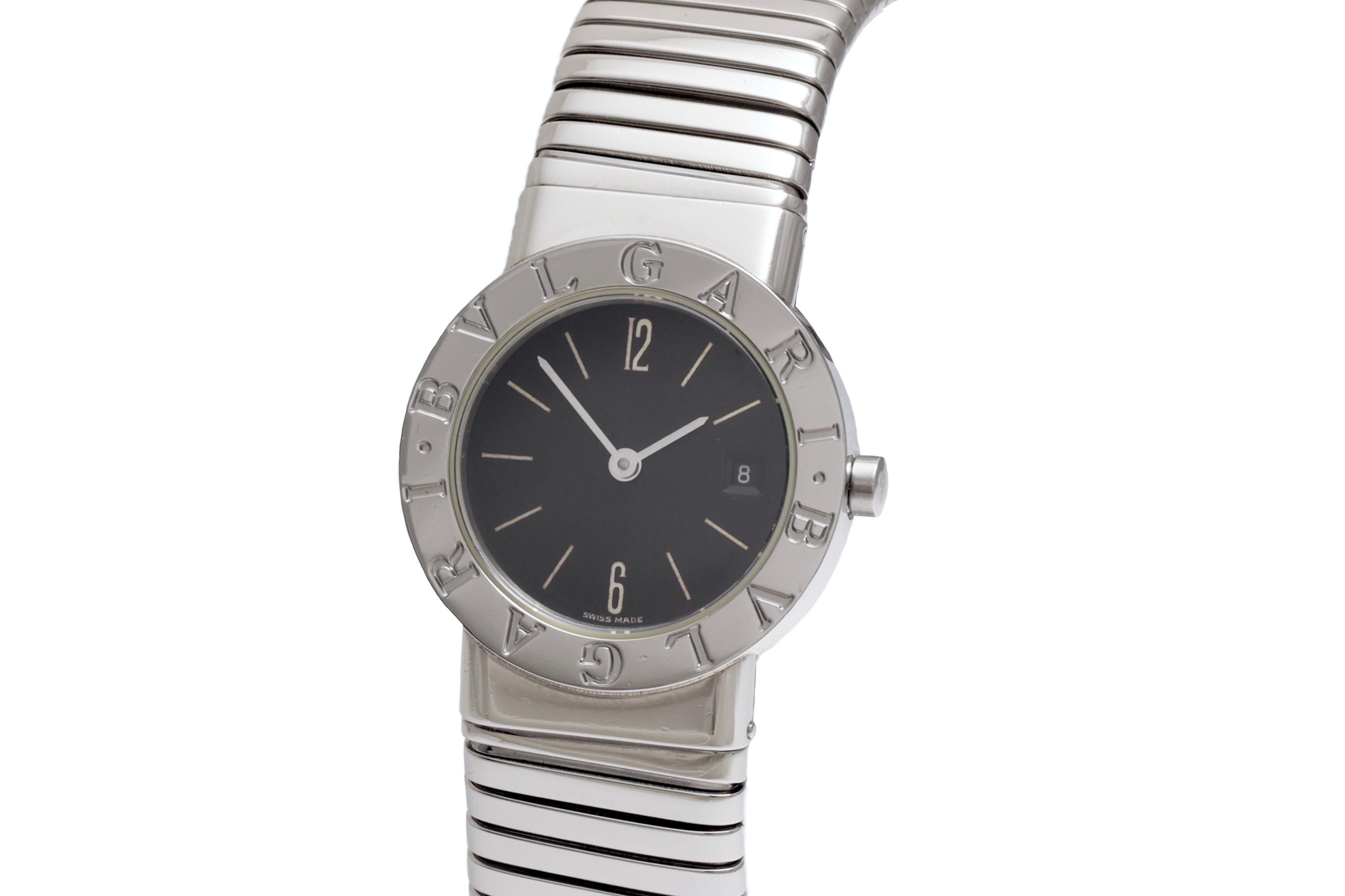 Artisan Steel Lady Tubogas Bvlgari BB26 Wrist Watch, Quartz For Sale