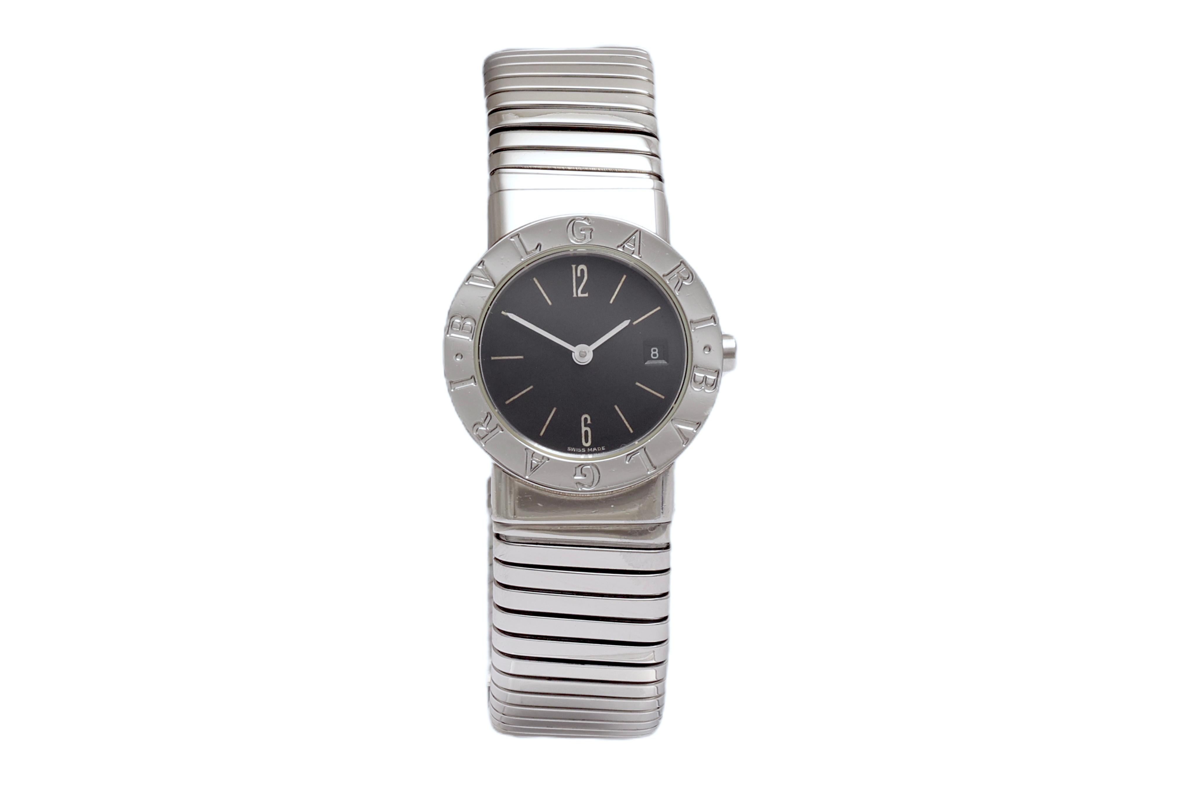 Steel Lady Tubogas Bvlgari BB26 Wrist Watch, Quartz For Sale 3