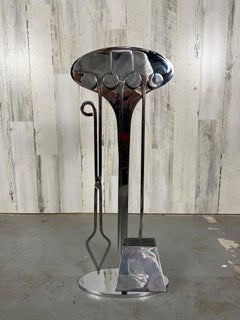 Outils de cheminée modernes en acier Ligne Inox de Jean Paul Creations