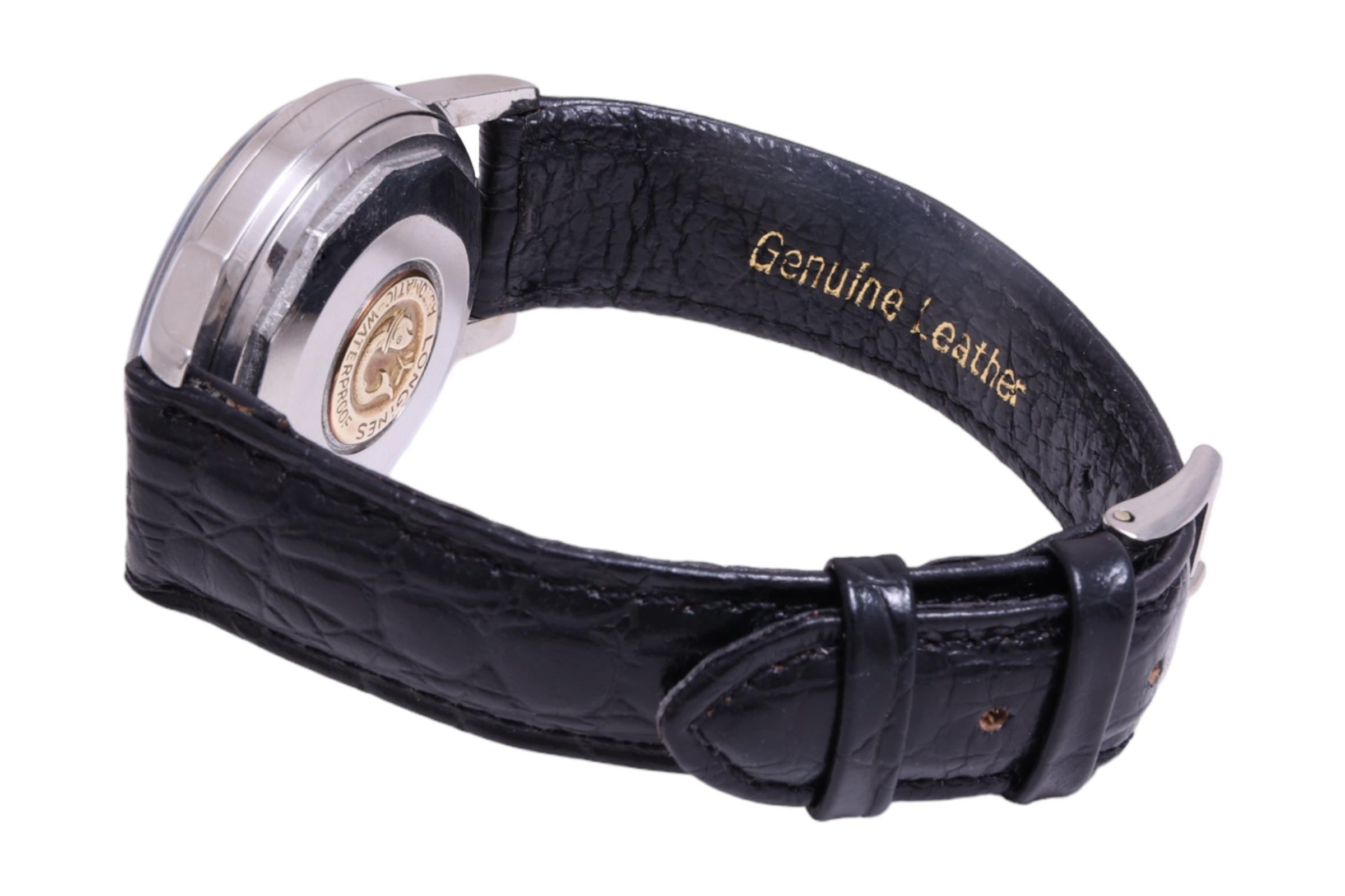 Stahl Longines Conquest Automatik-Sammler-Armbanduhr aus Stahl, Cal 19 AS, vergoldetes Zifferblatt im Angebot 5