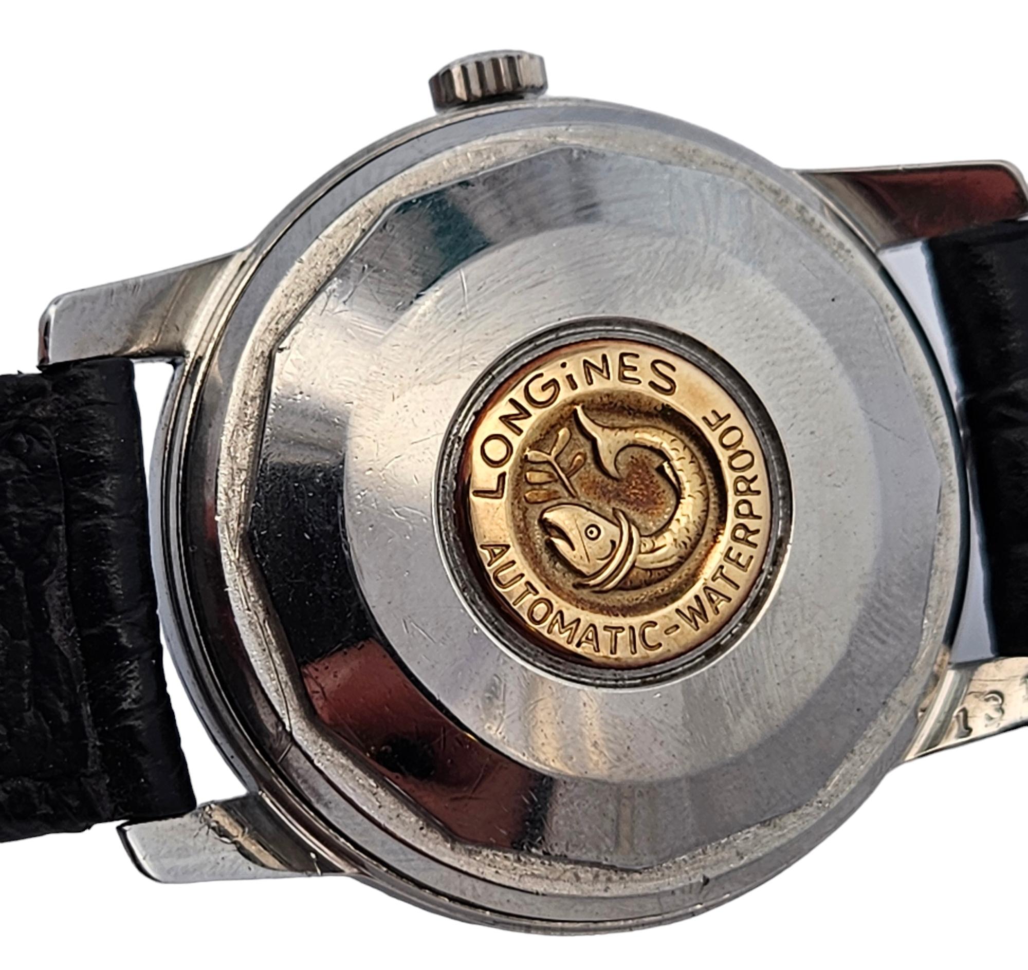 Stahl Longines Conquest Automatik-Sammler-Armbanduhr aus Stahl, Cal 19 AS, vergoldetes Zifferblatt im Angebot 10