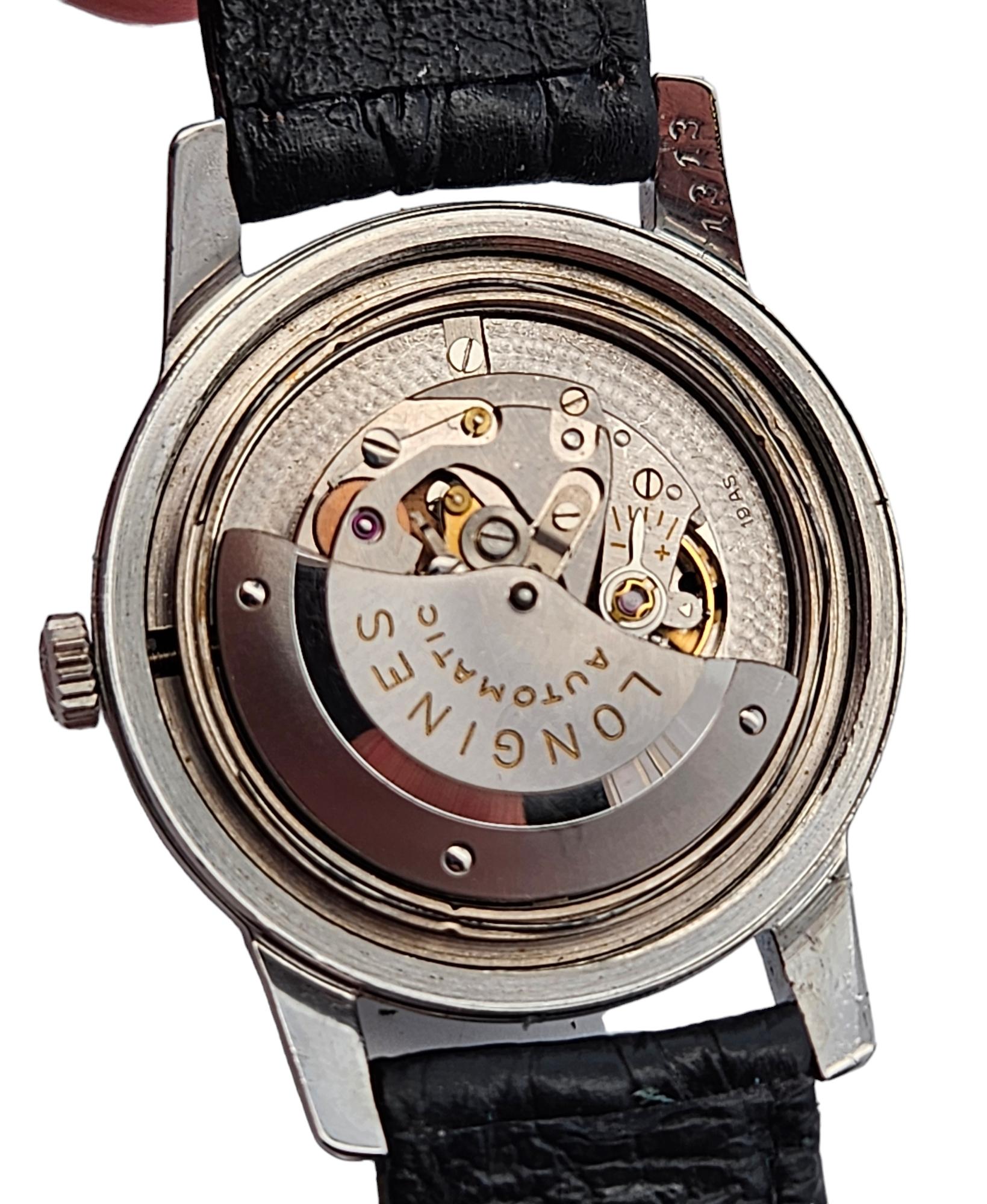 Stahl Longines Conquest Automatik-Sammler-Armbanduhr aus Stahl, Cal 19 AS, vergoldetes Zifferblatt im Angebot 15