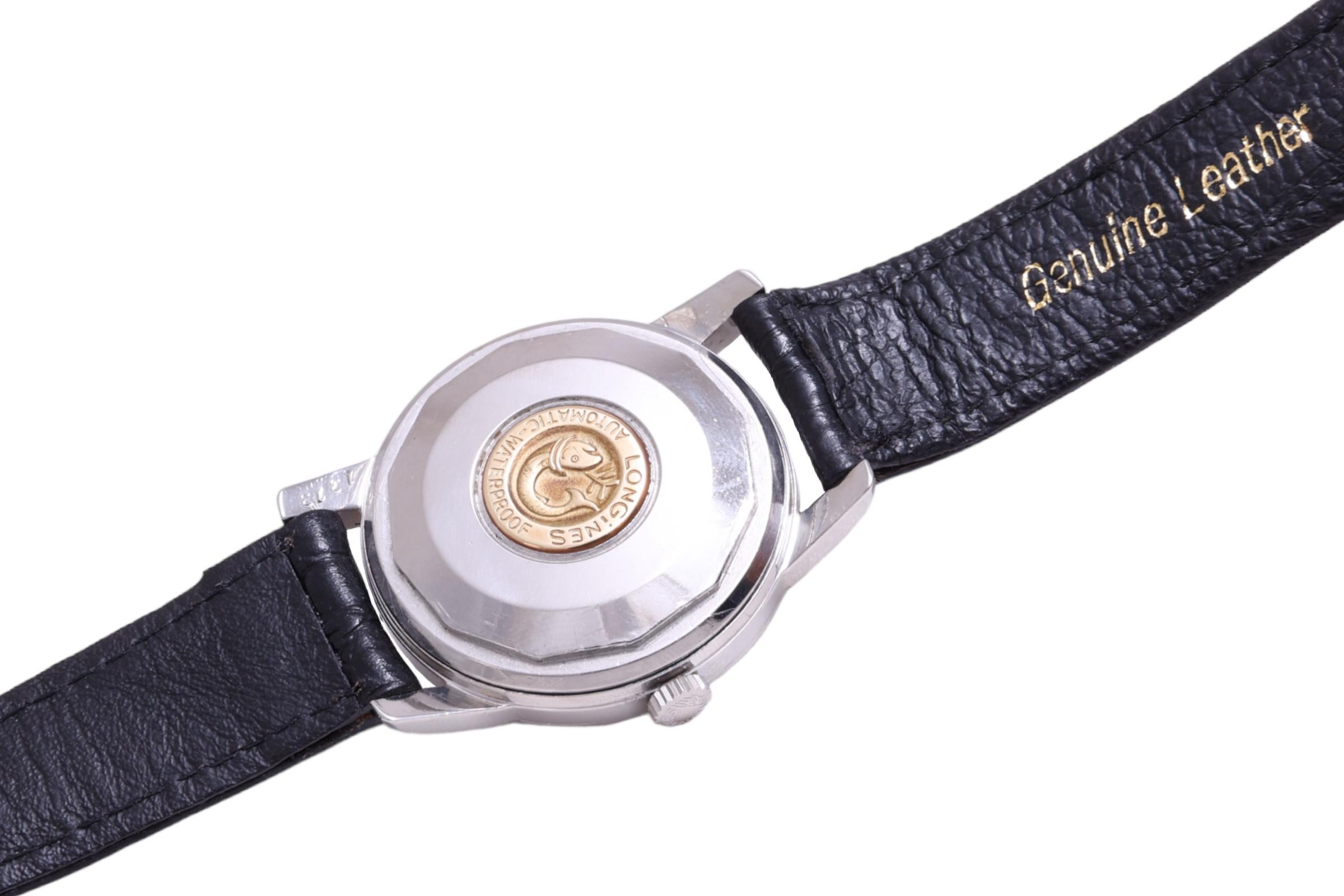 Stahl Longines Conquest Automatik-Sammler-Armbanduhr aus Stahl, Cal 19 AS, vergoldetes Zifferblatt im Angebot 3