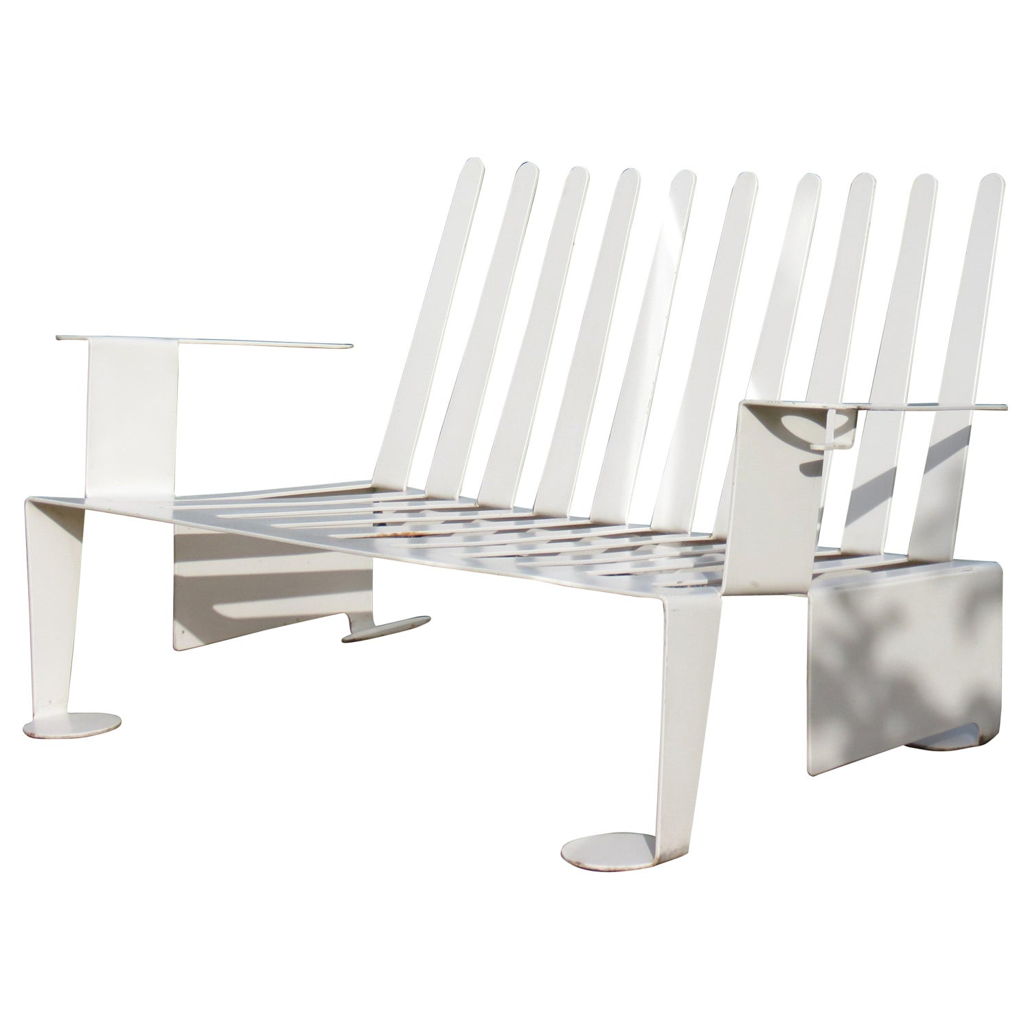 White Metal Bench 18 For Sale On 1stdibs