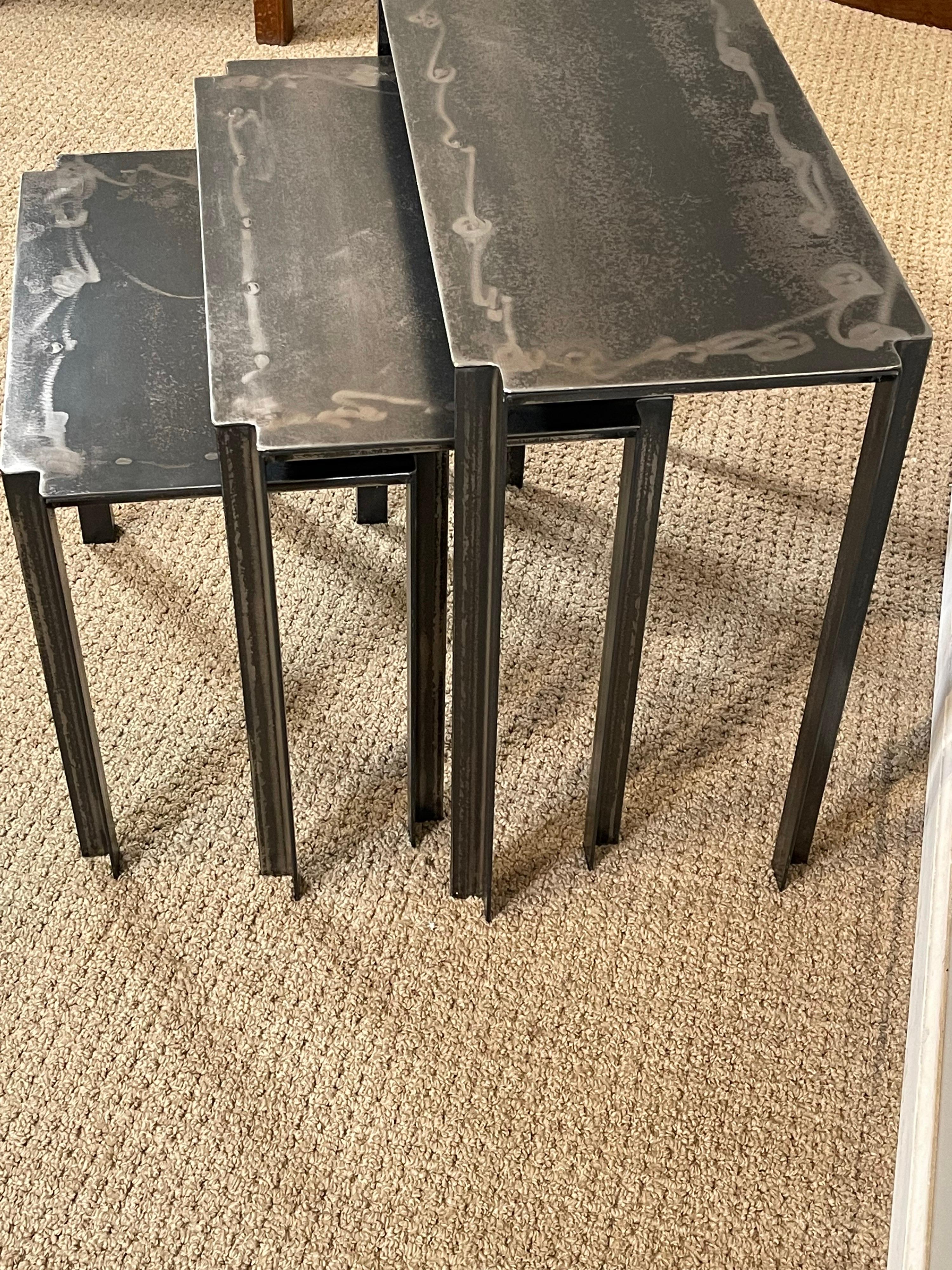 Patinated Steel Nesting tables