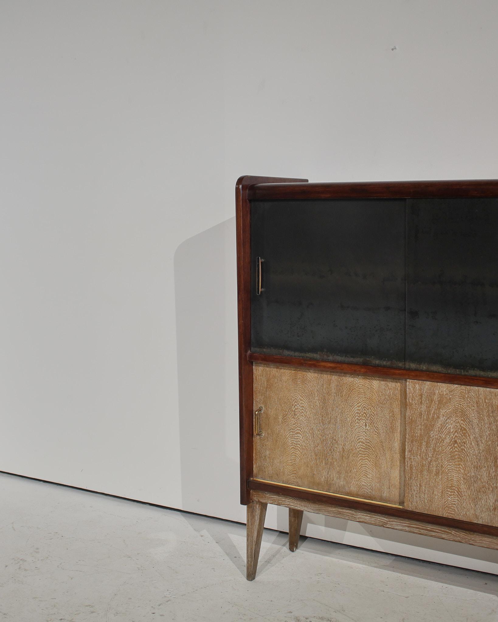 20th Century Steel & Oak 1950S French Modernist Cabinet In The Style Of Perriand  For Sale