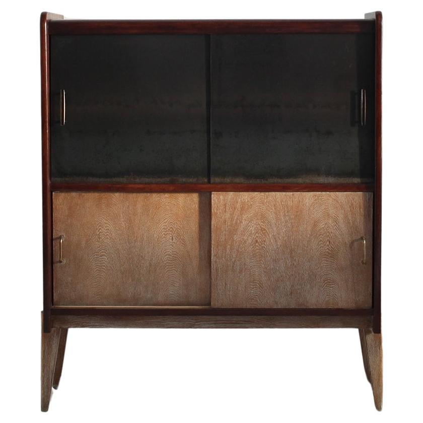 Steel & Oak 1950S French Modernist Cabinet In The Style Of Perriand  For Sale