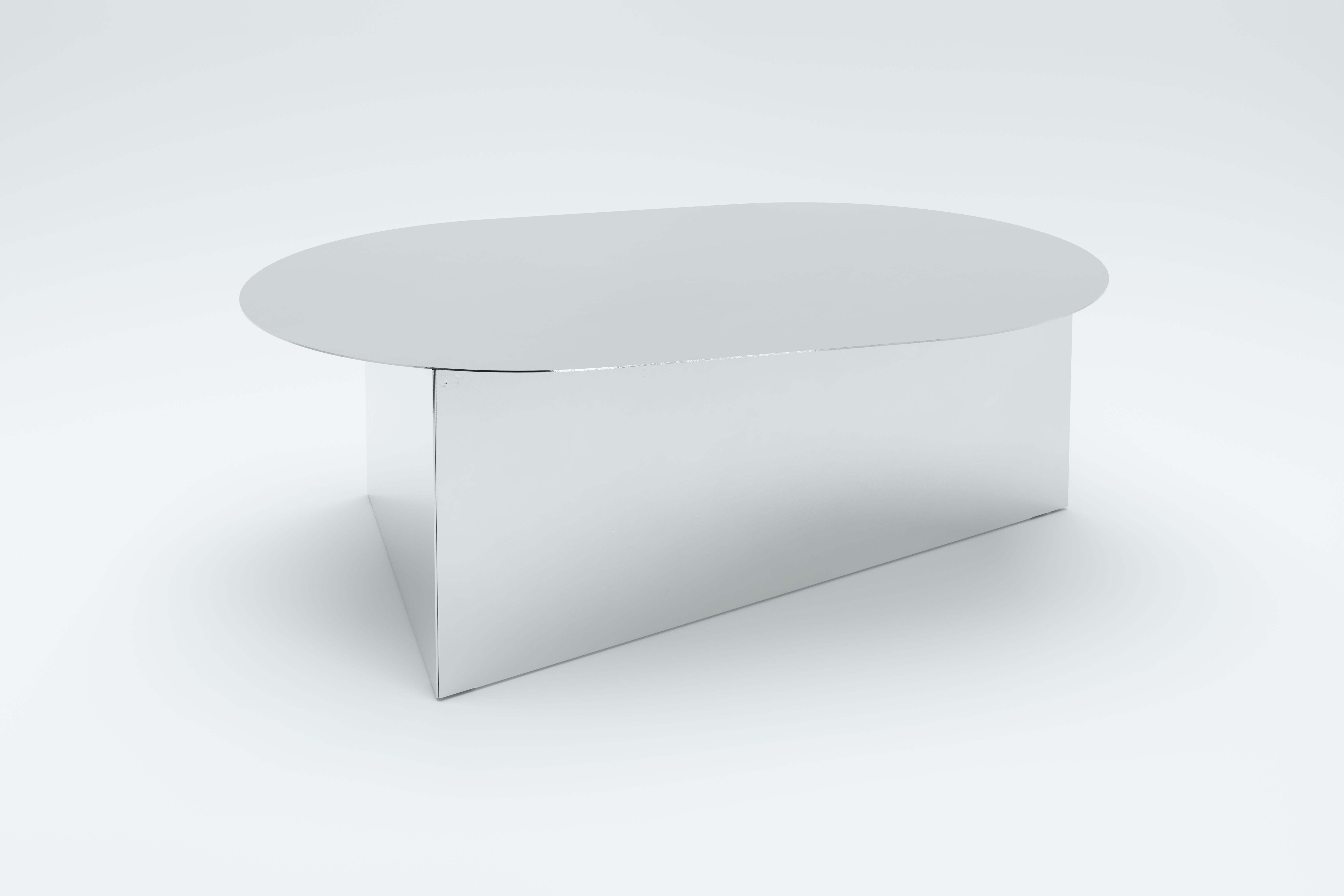 Post-Modern Steel Oblong Prisma 105 Coffe Table by Sebastian Scherer For Sale