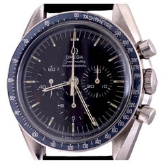 Omega Speedmaster, montre-bracelet chronographe vintage en acier des années 1970, réf. ST145.022