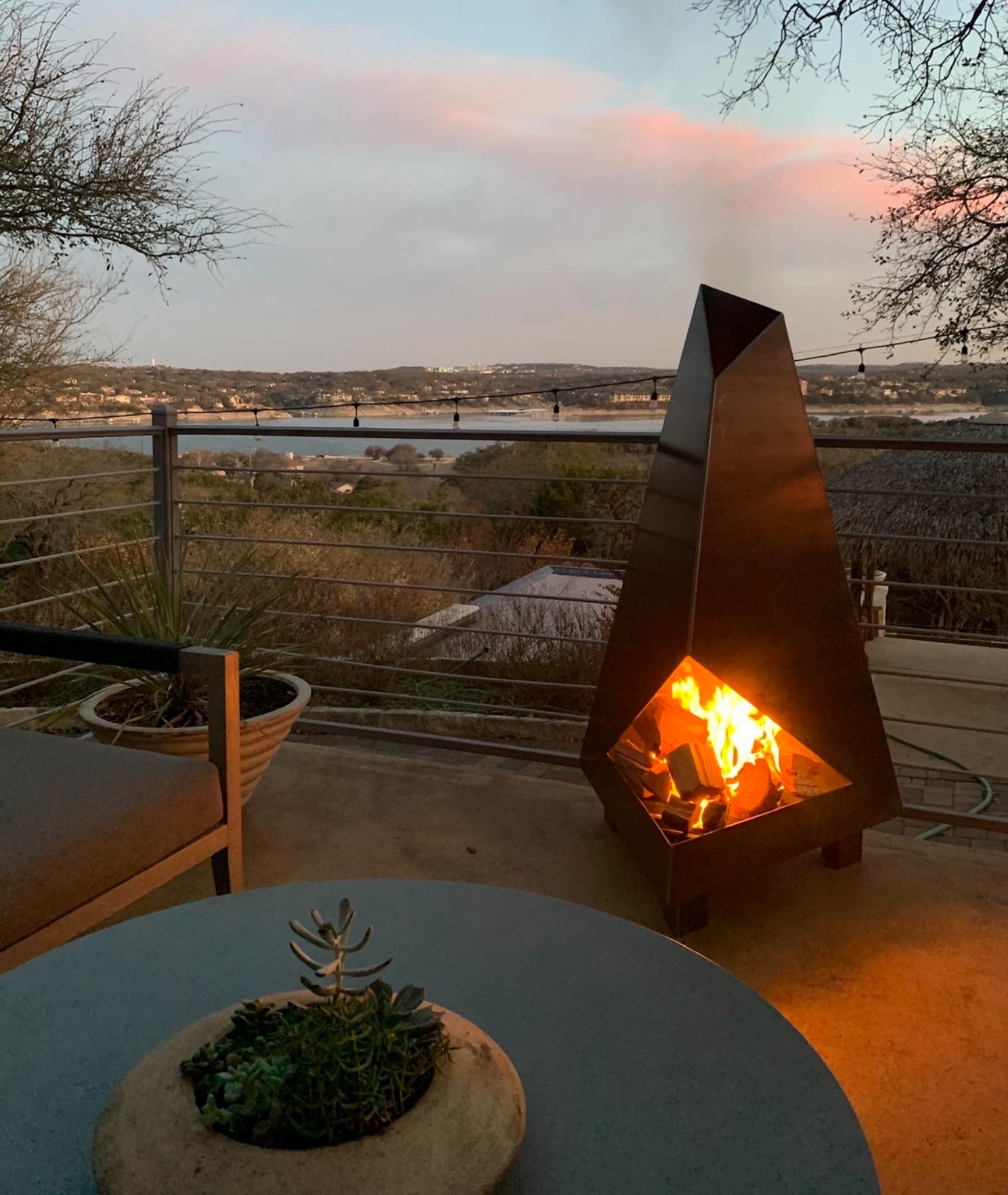 Steel Outdoor Fireplace Chiminea For Sale 1