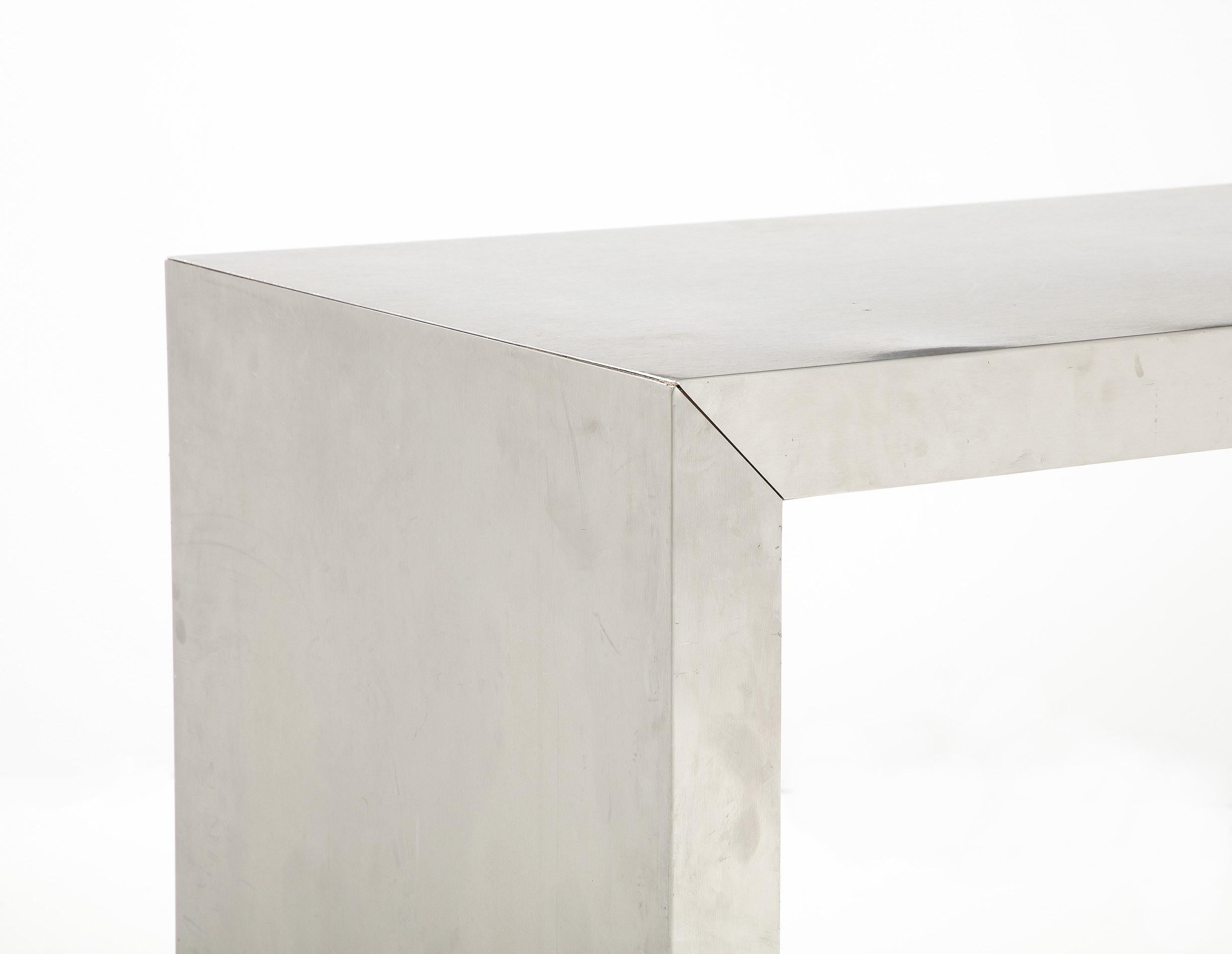 Steel Parsons Console Table For Sale 2