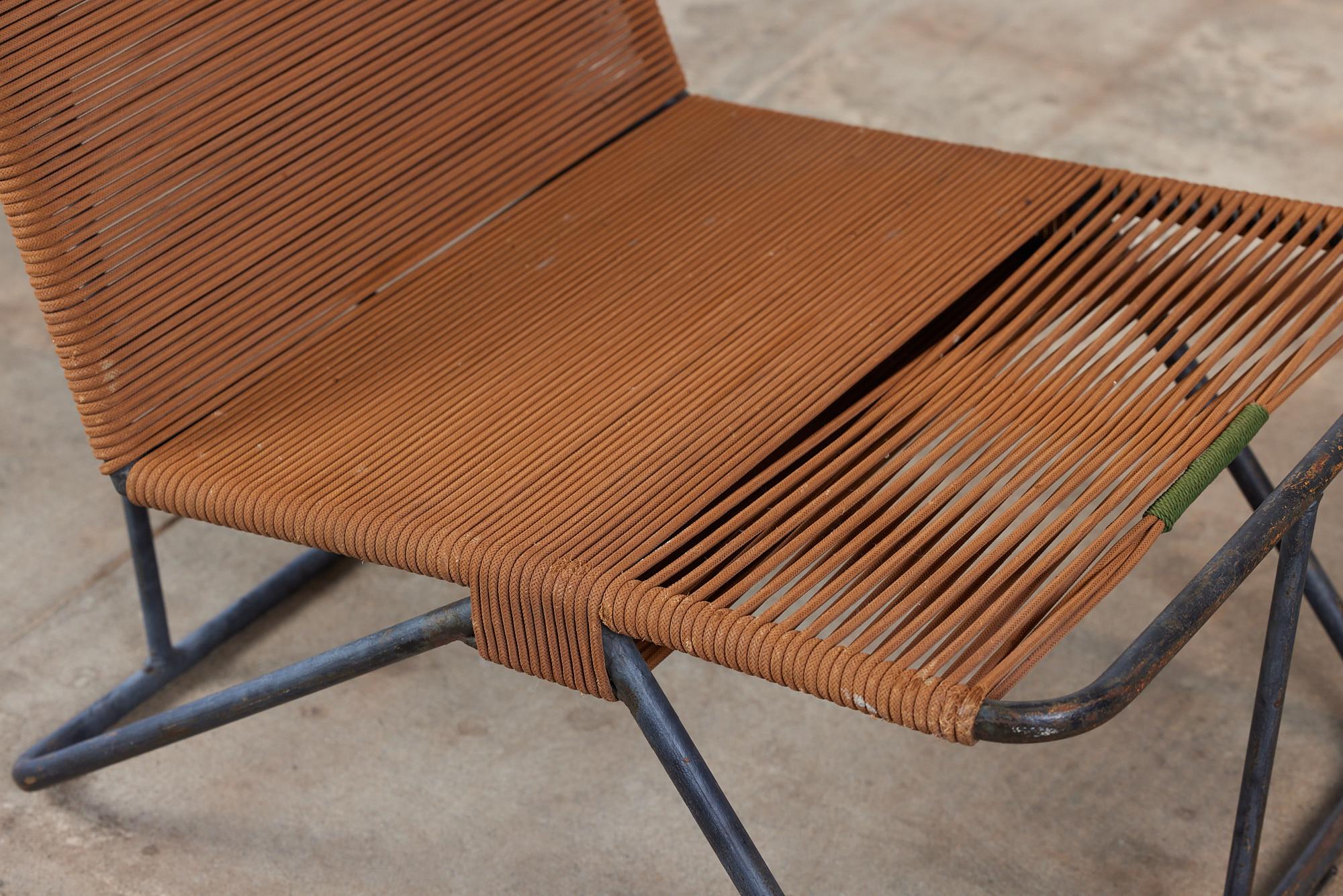 Steel Patio Lounge Chair in the Style of Walter Lamb 3