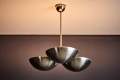 Art Deco Steel Pendant Lamp, Germany, 1930s, Newly Wired, 60cm