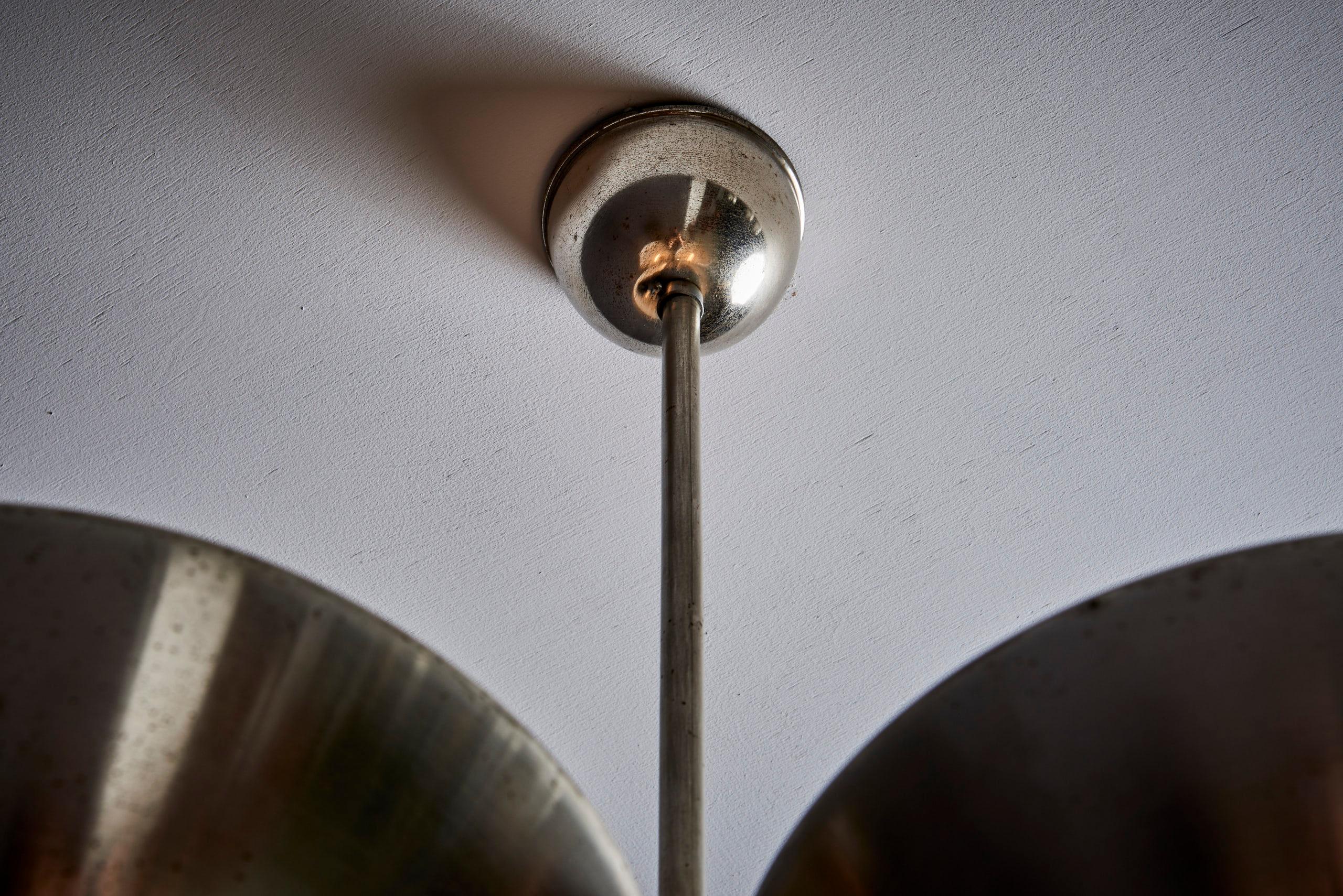 Tedesco Lampada a sospensione in acciaio Art Deco Germania - Anni '30 in vendita