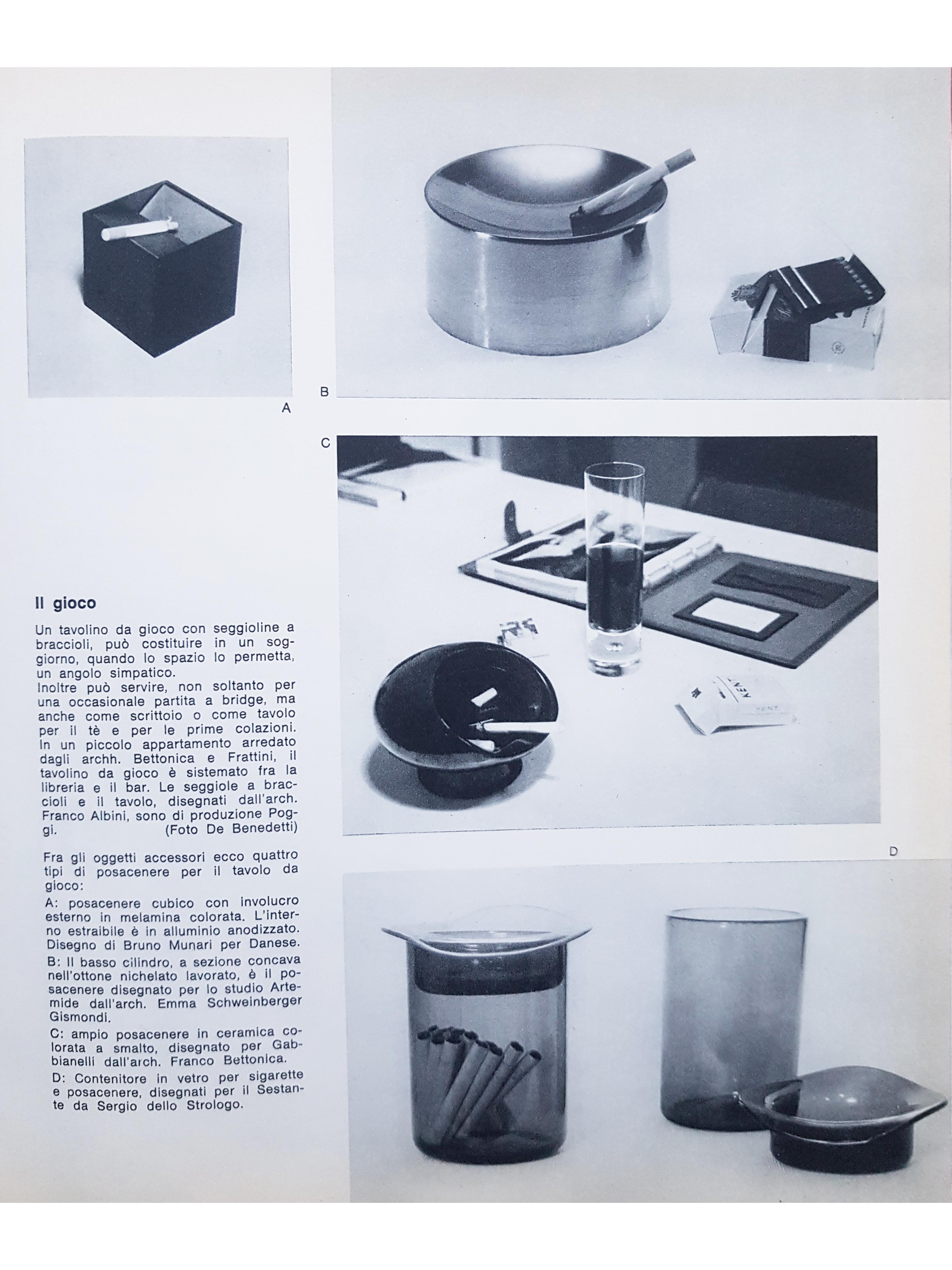 Aschenbecher aus Stahl und Kunststoff von E. Gismondi Schweinberger für Artemide aus den 1960er Jahren im Angebot 3