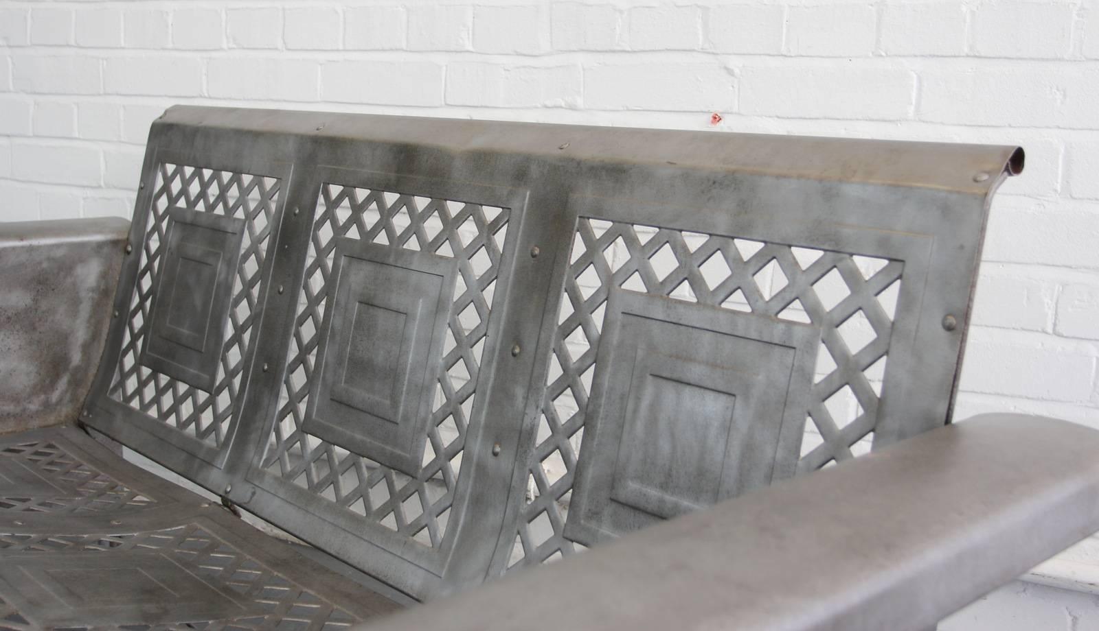 American Steel Porch Bench by The Bunting Glider Co., circa 1930s