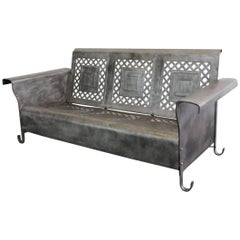 Steel Porch Bench by The Bunting Glider Co., circa 1930s